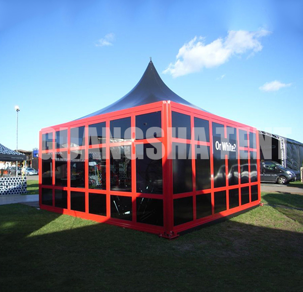 gazebo aluminum Tent glass wall GSX-6 6m