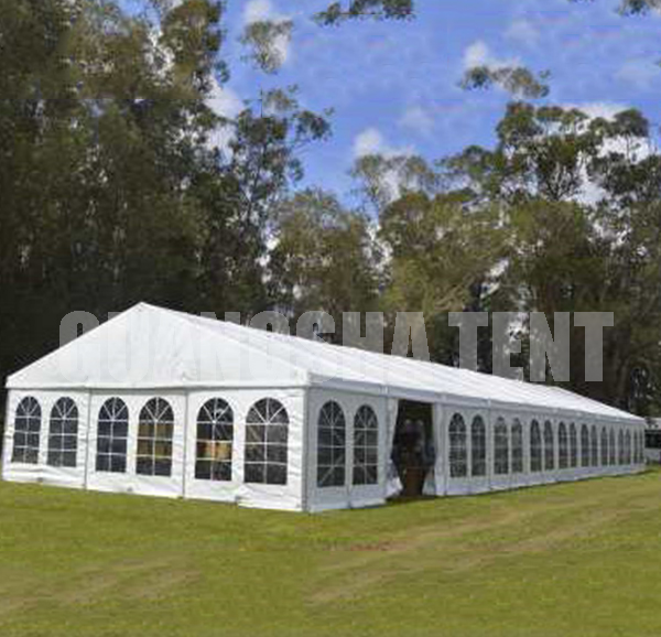 What kind of events can the tent for 500 people be used for?