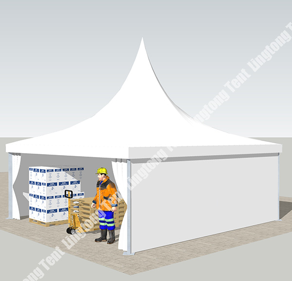 Can the support frame of a warehouse tent withstand heavy loads?