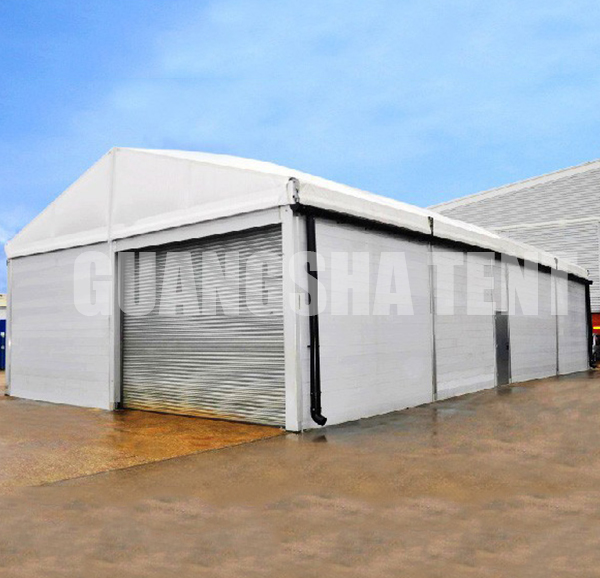 What are the considerations for the safety and structural stability of "Industrial storage tent"?
