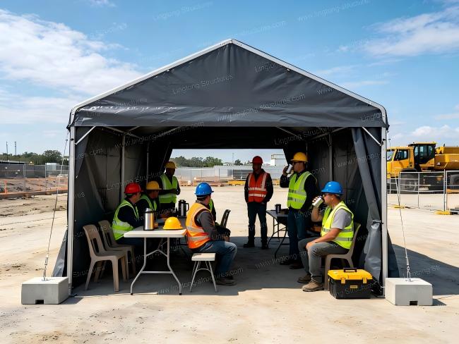 Heavy Duty Industrial Shelter Tent for Worksite