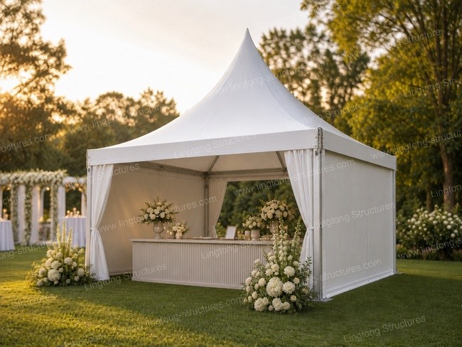 Pagoda Marquee Wedding Check-in Booth