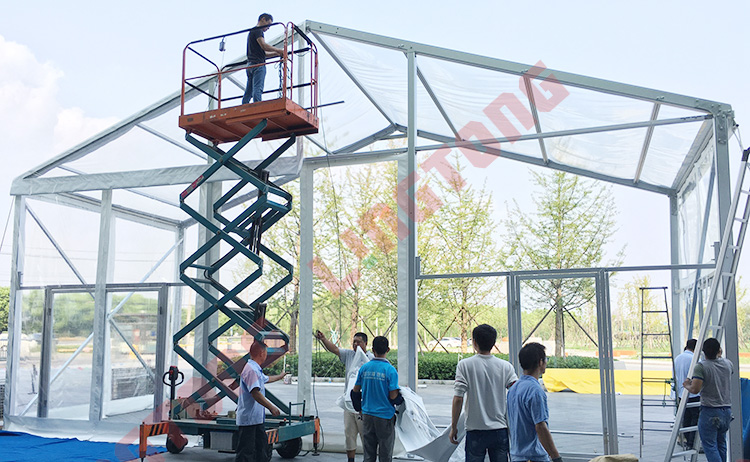 Smaller marquee tents are good for DIY installs