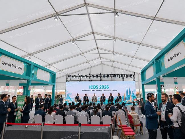 Modular Exhibition Tent interior for ICBS opening ceremony