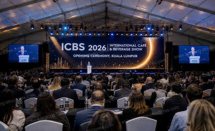 Modular Exhibition Tent networking zone at ICBS